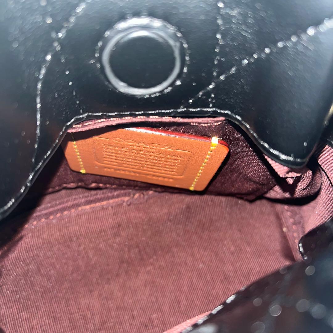 ★新品未使用★COACH キルティング フェイ ミニ ドローストリング バッグ