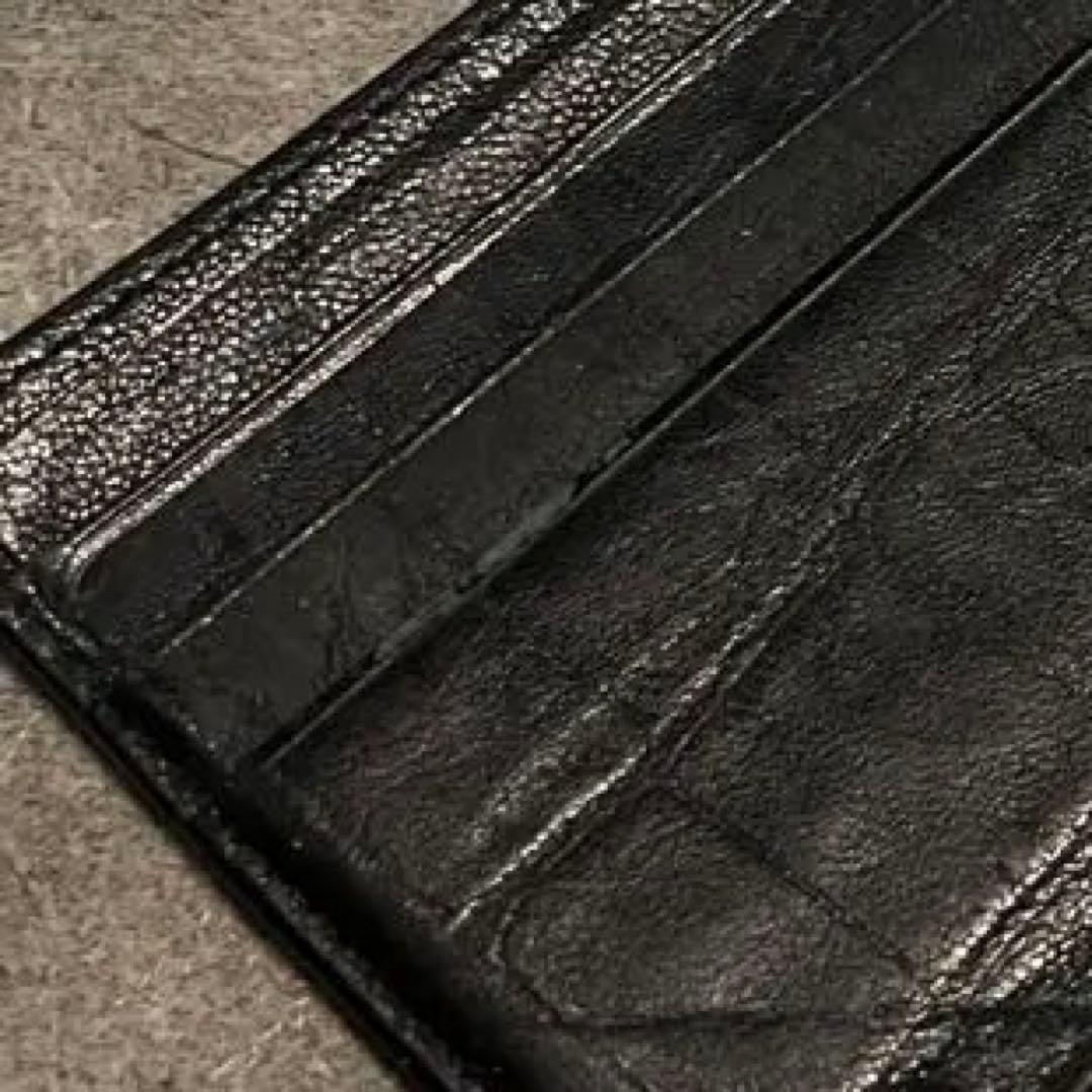 カサンドラ・サンローラン ビルクリップ ウォレット（クロコダイルエンボスレザー）