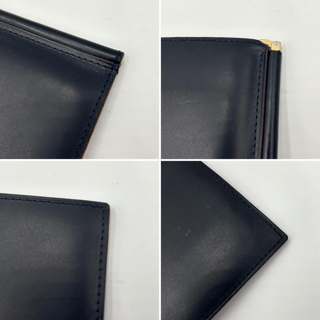 GANZO ガンゾ コードバン レザー マネークリップ　二つ折り ブラック