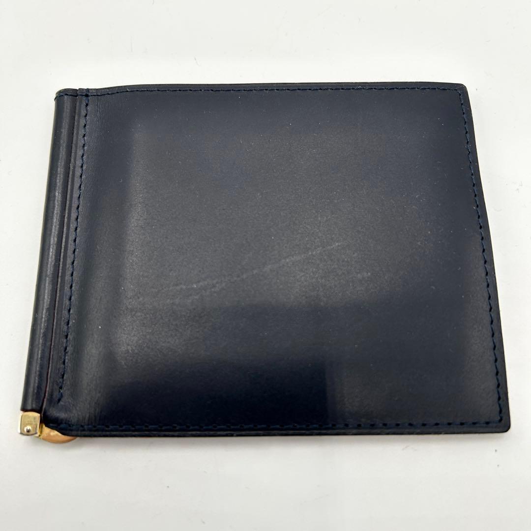 GANZO ガンゾ コードバン レザー マネークリップ　二つ折り ブラック