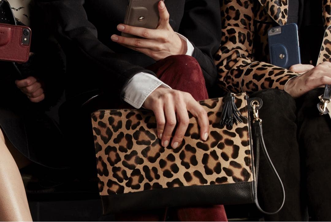 LONGCHAMP ロンシャン レオパード柄 ハラコ レザー クラッチ バッグ