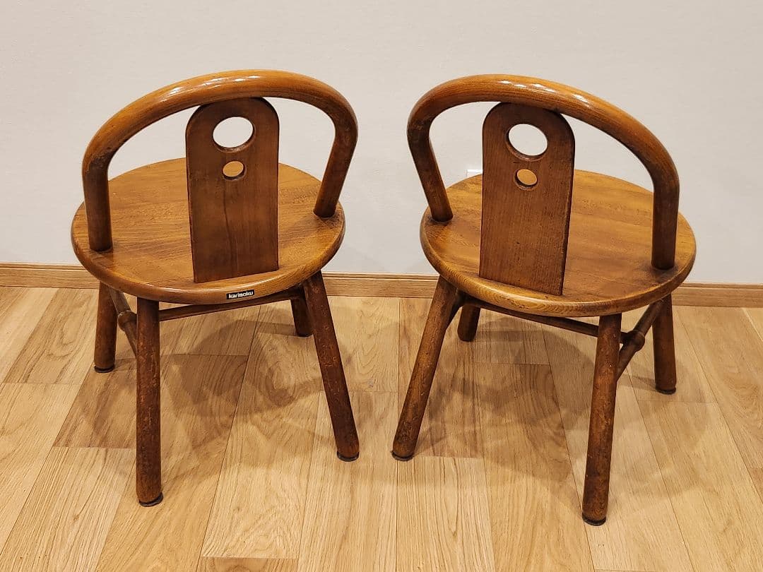 お*ん様 【交渉可】Karimoku　カリモク家具　木製ダイニングチェア　2脚セ