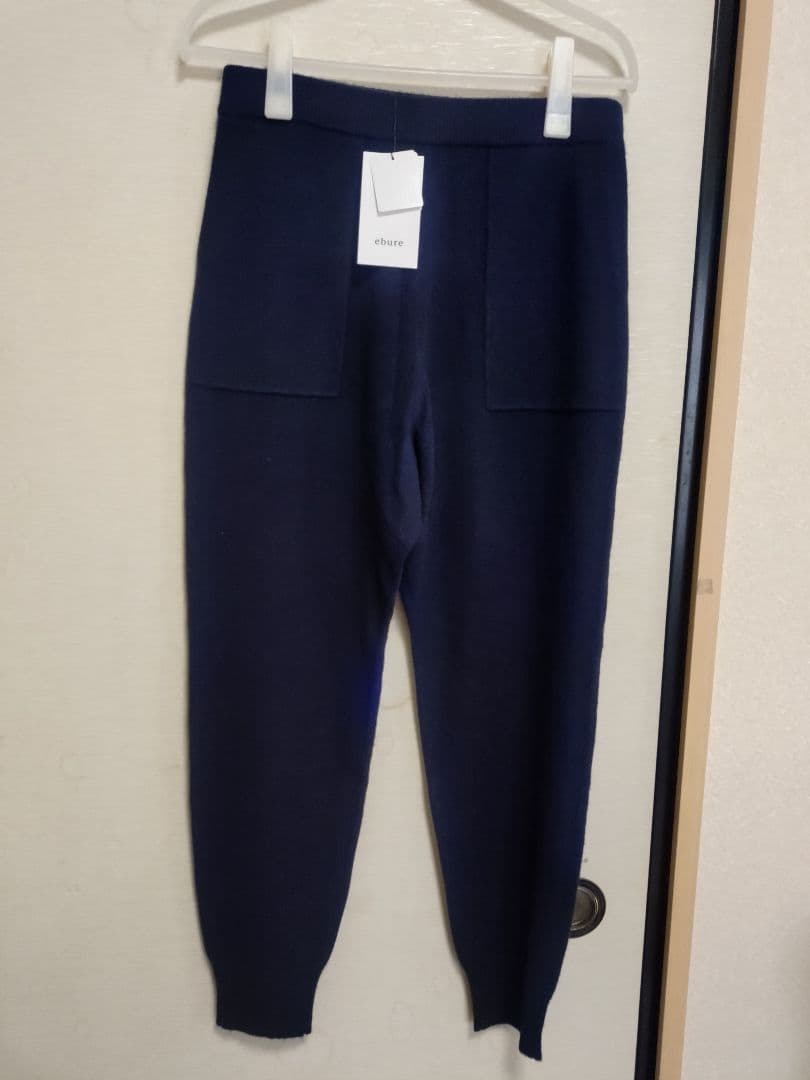 ✿　エブールebure　ハイゲージカシミア リブニットパンツ