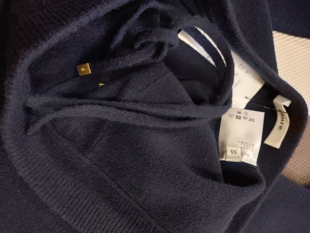 ✿　エブールebure　ハイゲージカシミア リブニットパンツ