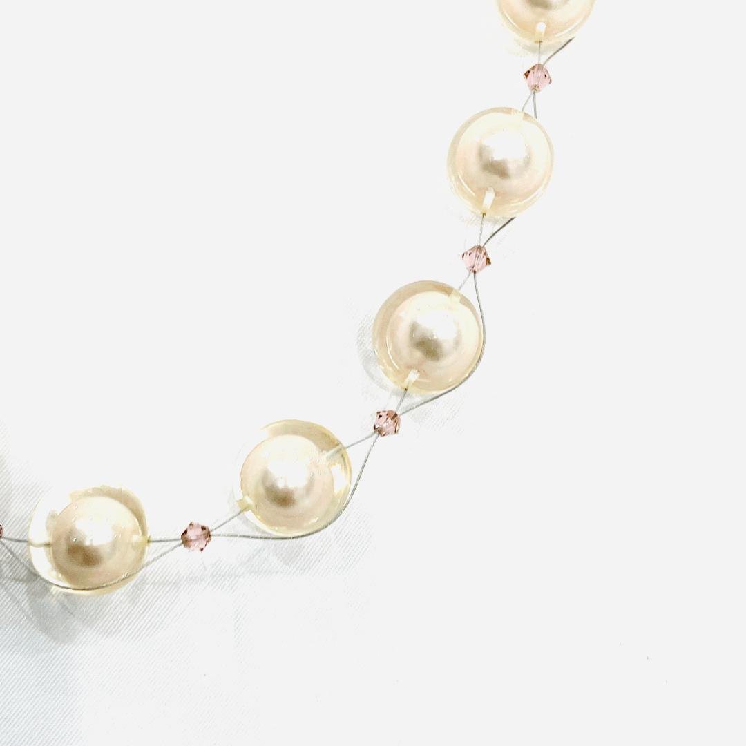 Y509-81 ABISTEアビステ　パールショートネックレス イヤリング