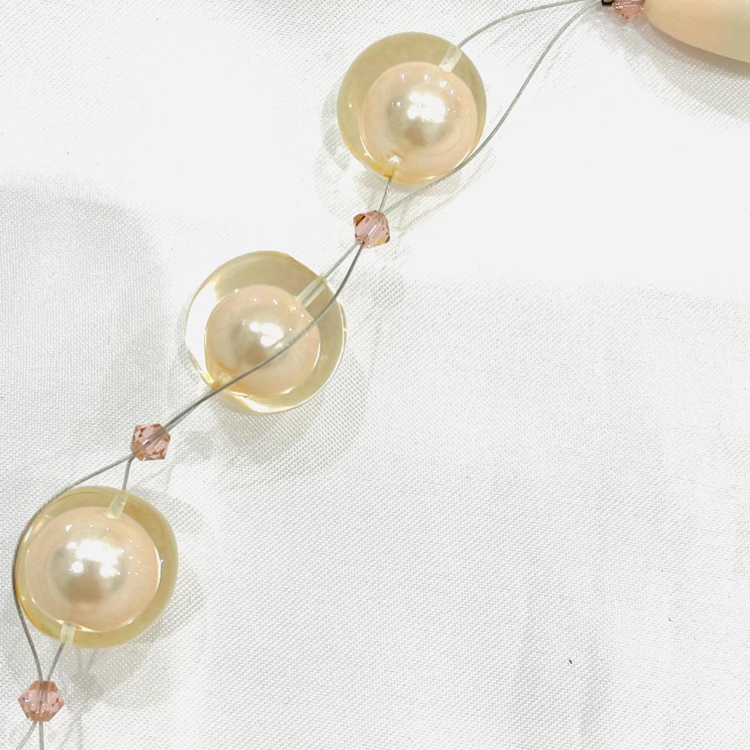 Y509-81 ABISTEアビステ　パールショートネックレス イヤリング