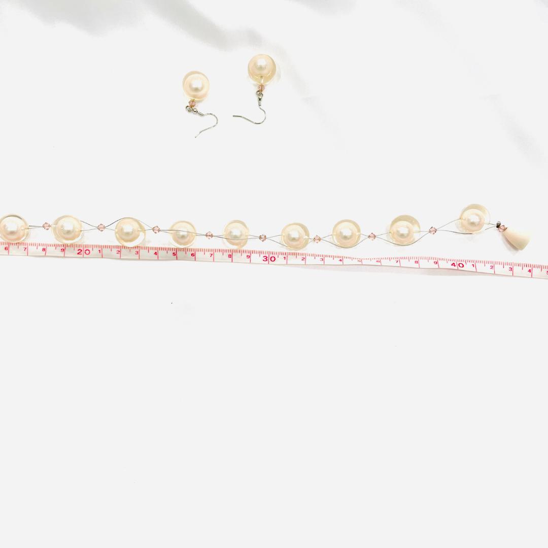 Y509-81 ABISTEアビステ　パールショートネックレス イヤリング