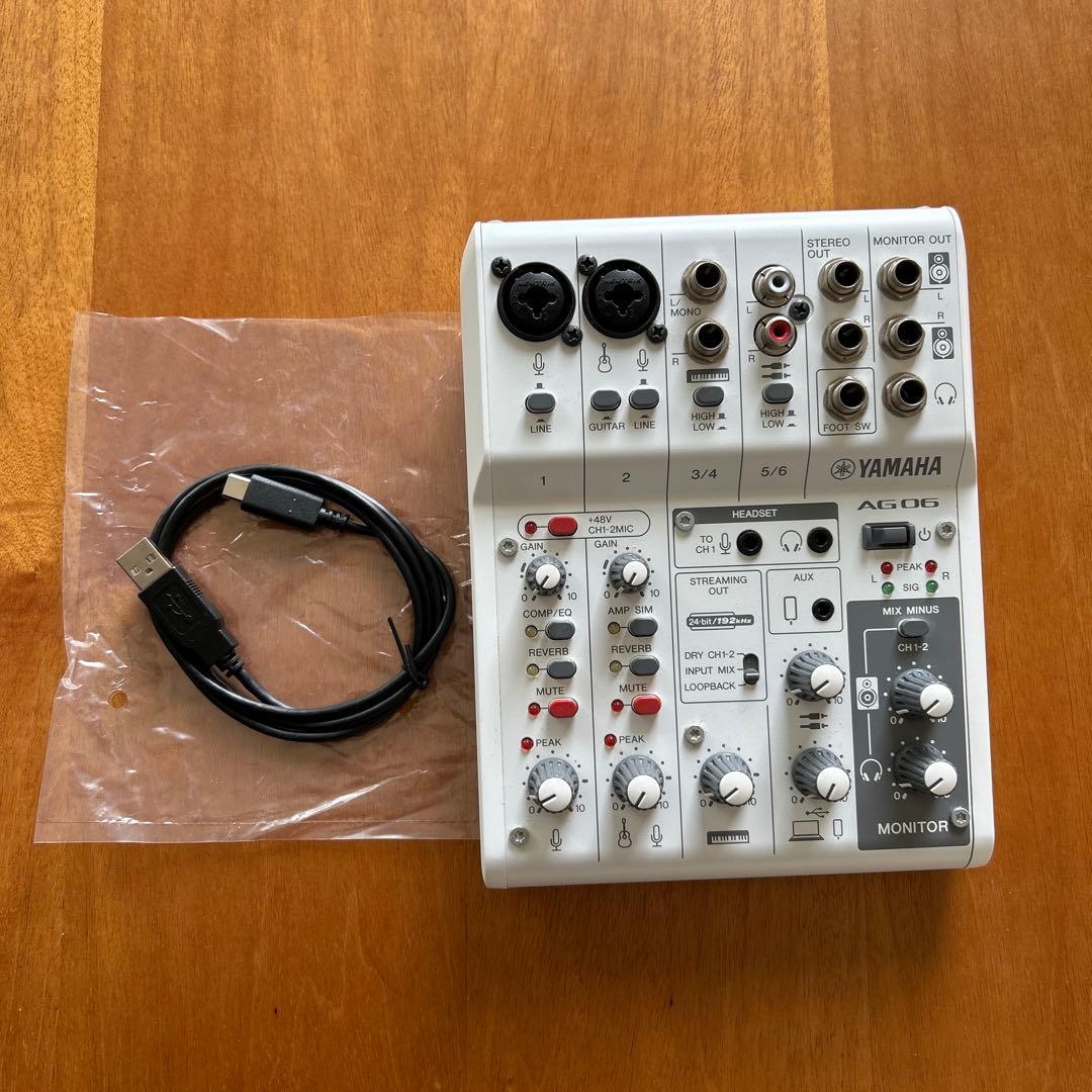 YAMAHA オーディオインターフェイス　AG06MK2 W