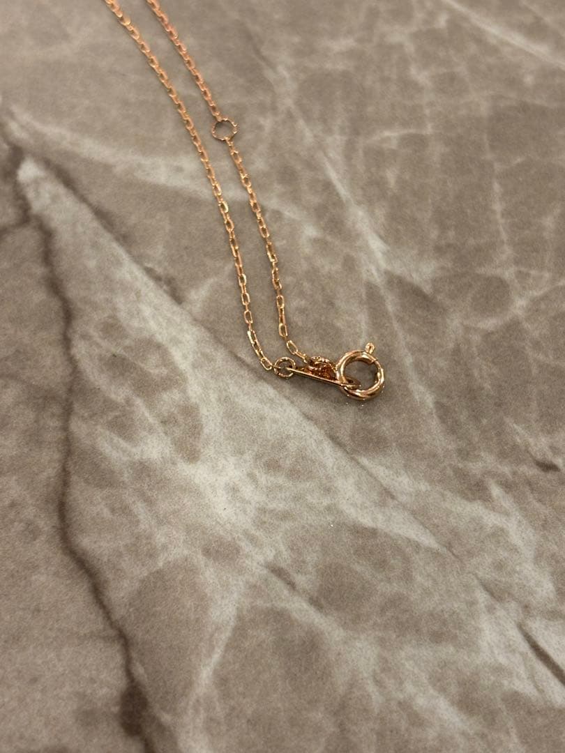 K10ピンクゴールド　0.06カラット　ダイヤモンド　ネックレス