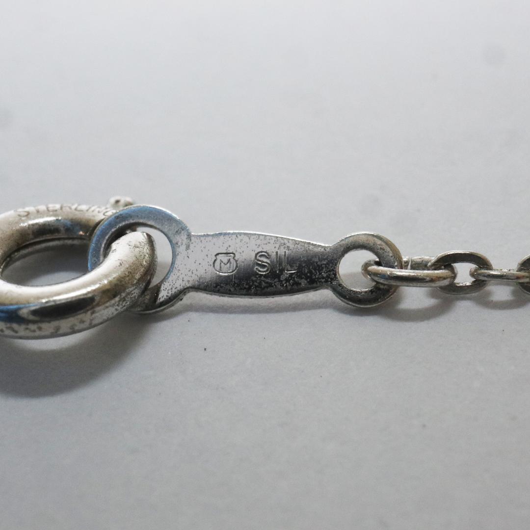 ミキモト ペンダント ネックレス　シルバー　パール　月　色石 三日月