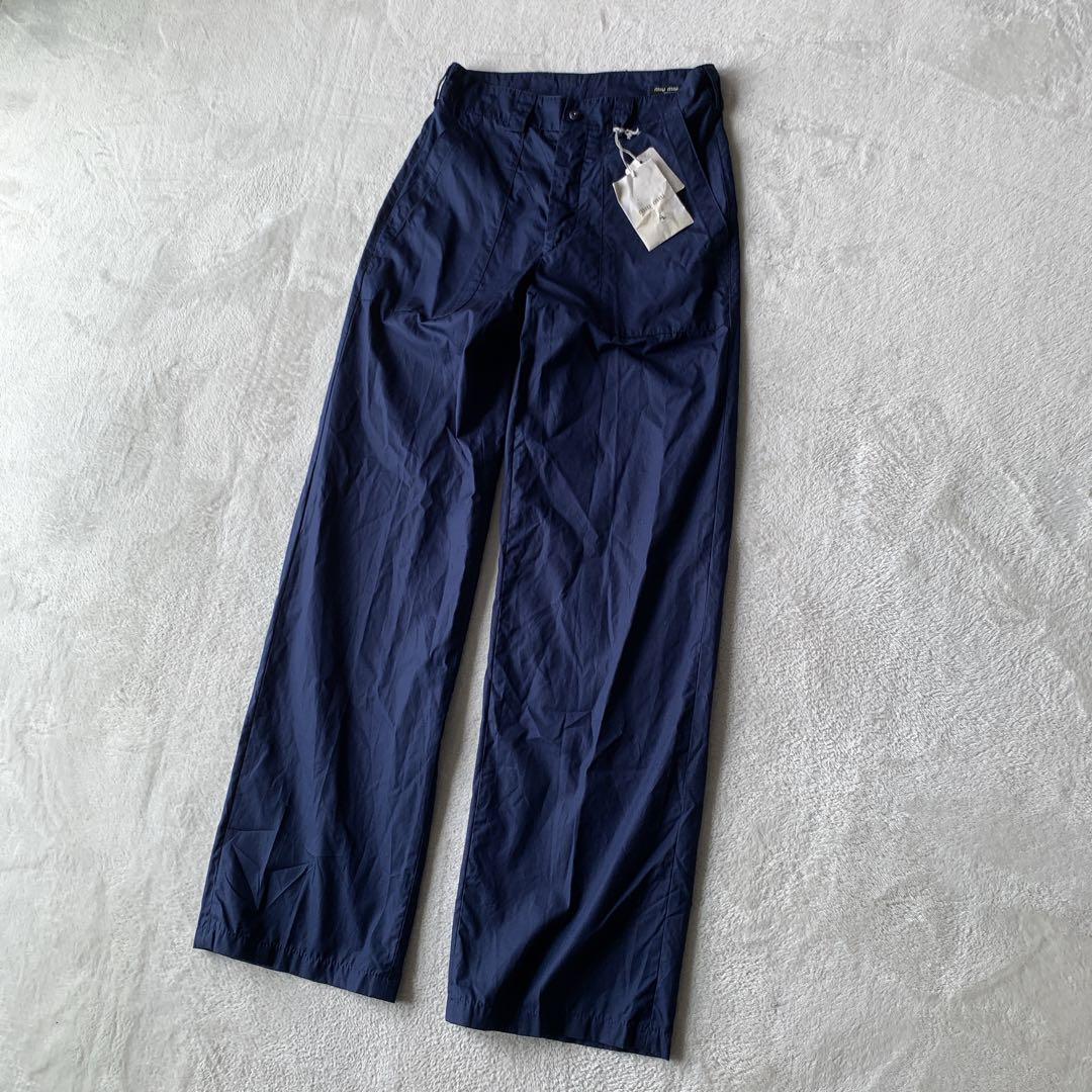 未使用 miu miu ミュウミュウ ベイカー ファティーグ パンツ ミリタリー