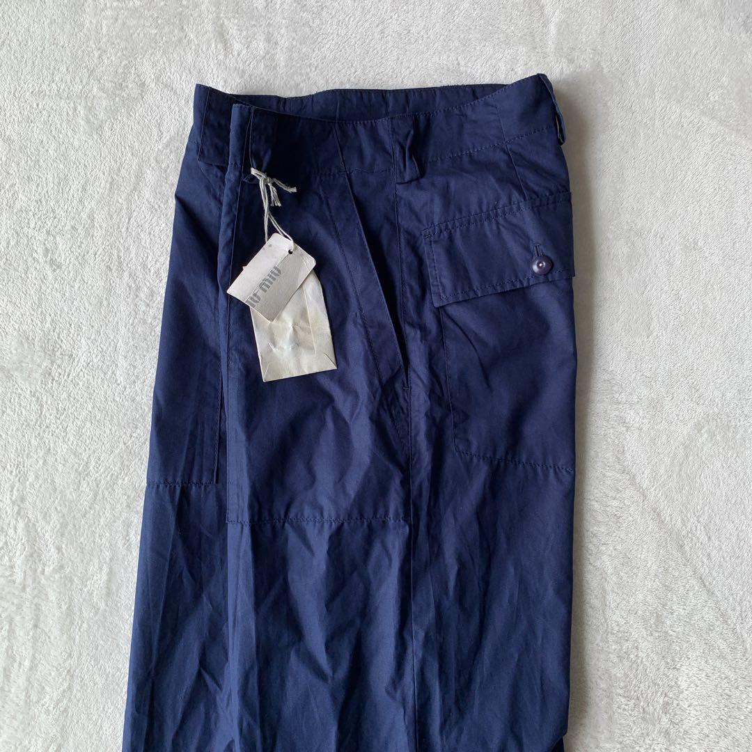 未使用 miu miu ミュウミュウ ベイカー ファティーグ パンツ ミリタリー