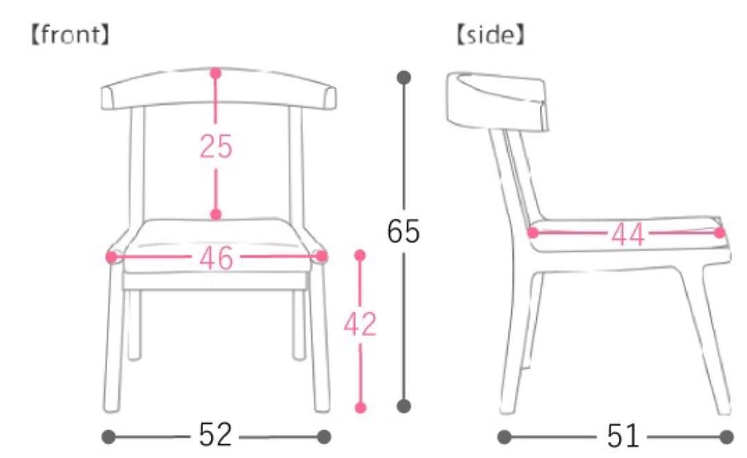 リセノRe:CENO Henryダイニングチェア 2脚セット 4 脚セットもある