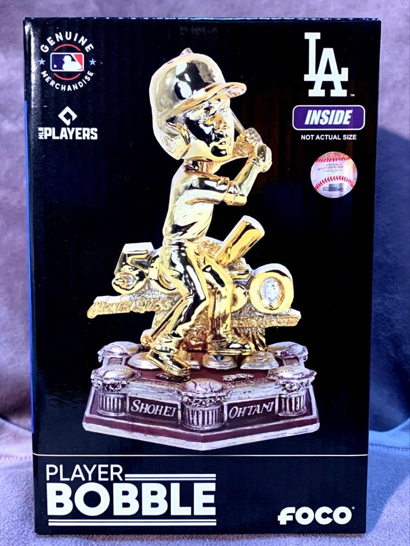 本日限定価格　大谷翔平　50/50達成記念　ゴールドミニボブルヘッド　シリアル付