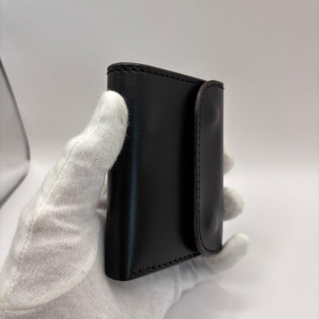 OPUS 三つ折り財布　ミニウォレット　レザー　ブラック　オールレザー　オーパス