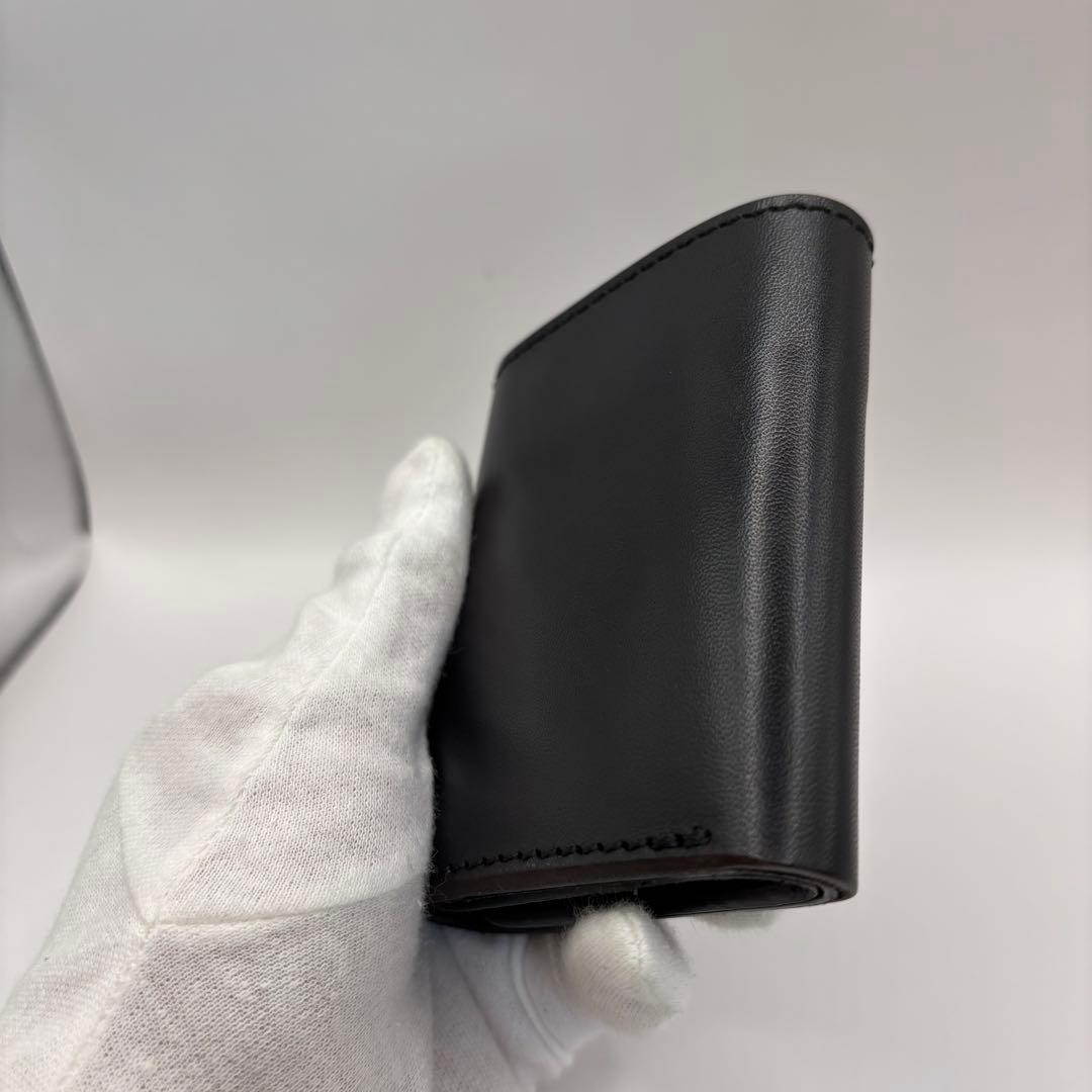 OPUS 三つ折り財布　ミニウォレット　レザー　ブラック　オールレザー　オーパス