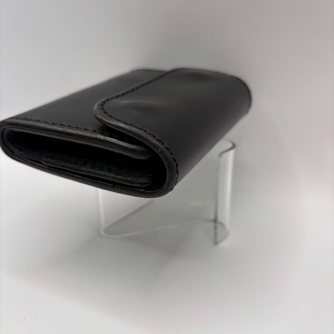 OPUS 三つ折り財布　ミニウォレット　レザー　ブラック　オールレザー　オーパス