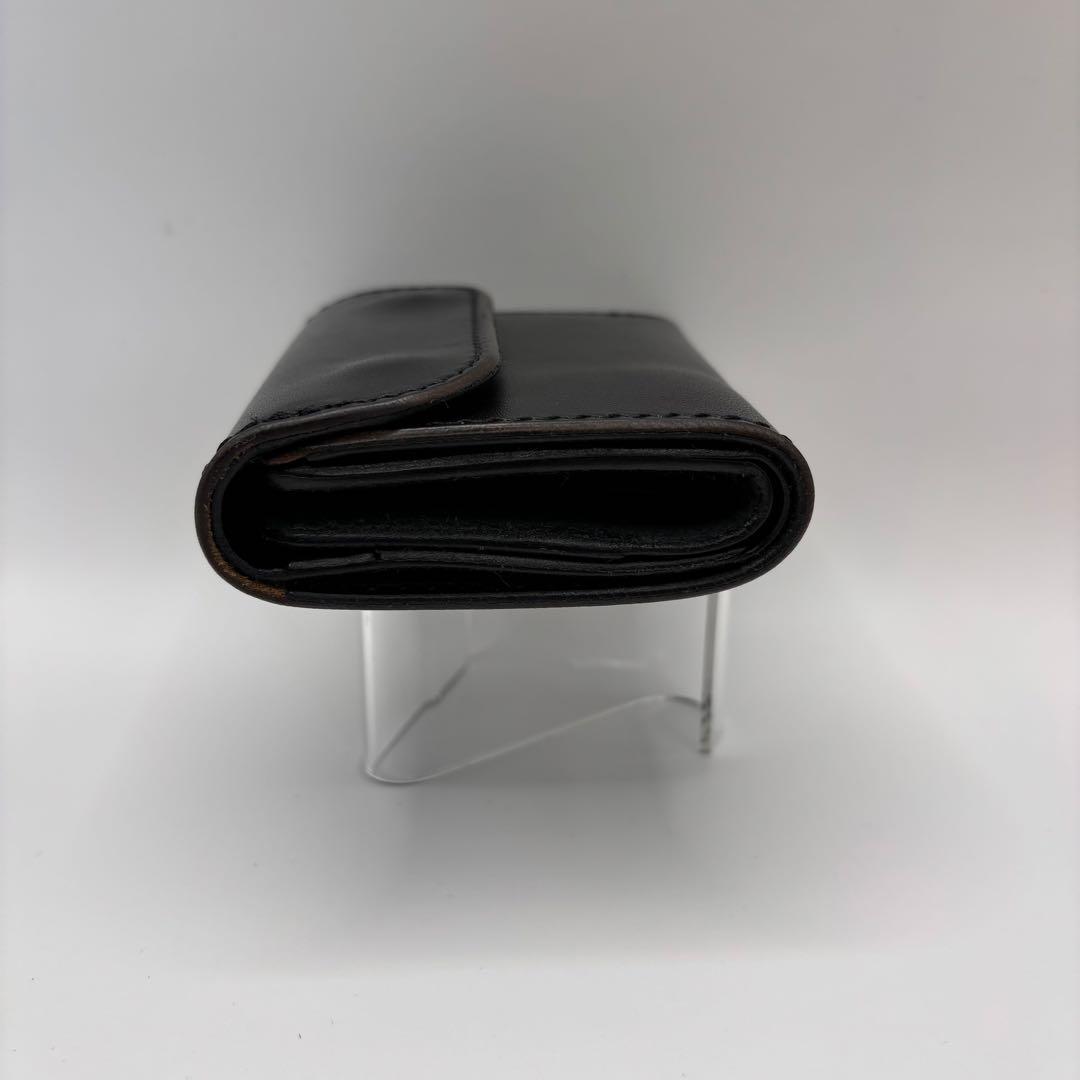 OPUS 三つ折り財布　ミニウォレット　レザー　ブラック　オールレザー　オーパス