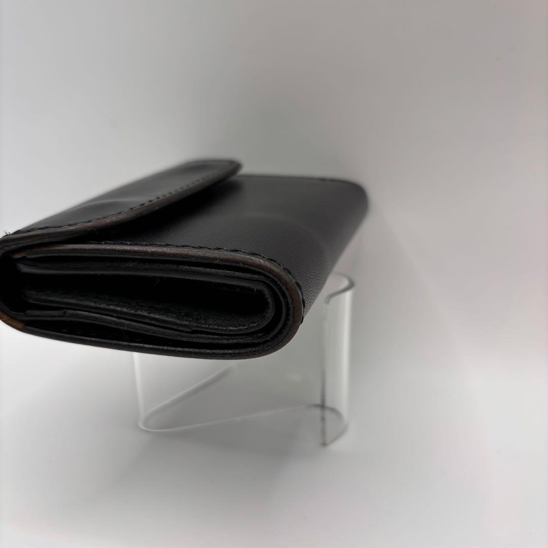 OPUS 三つ折り財布　ミニウォレット　レザー　ブラック　オールレザー　オーパス
