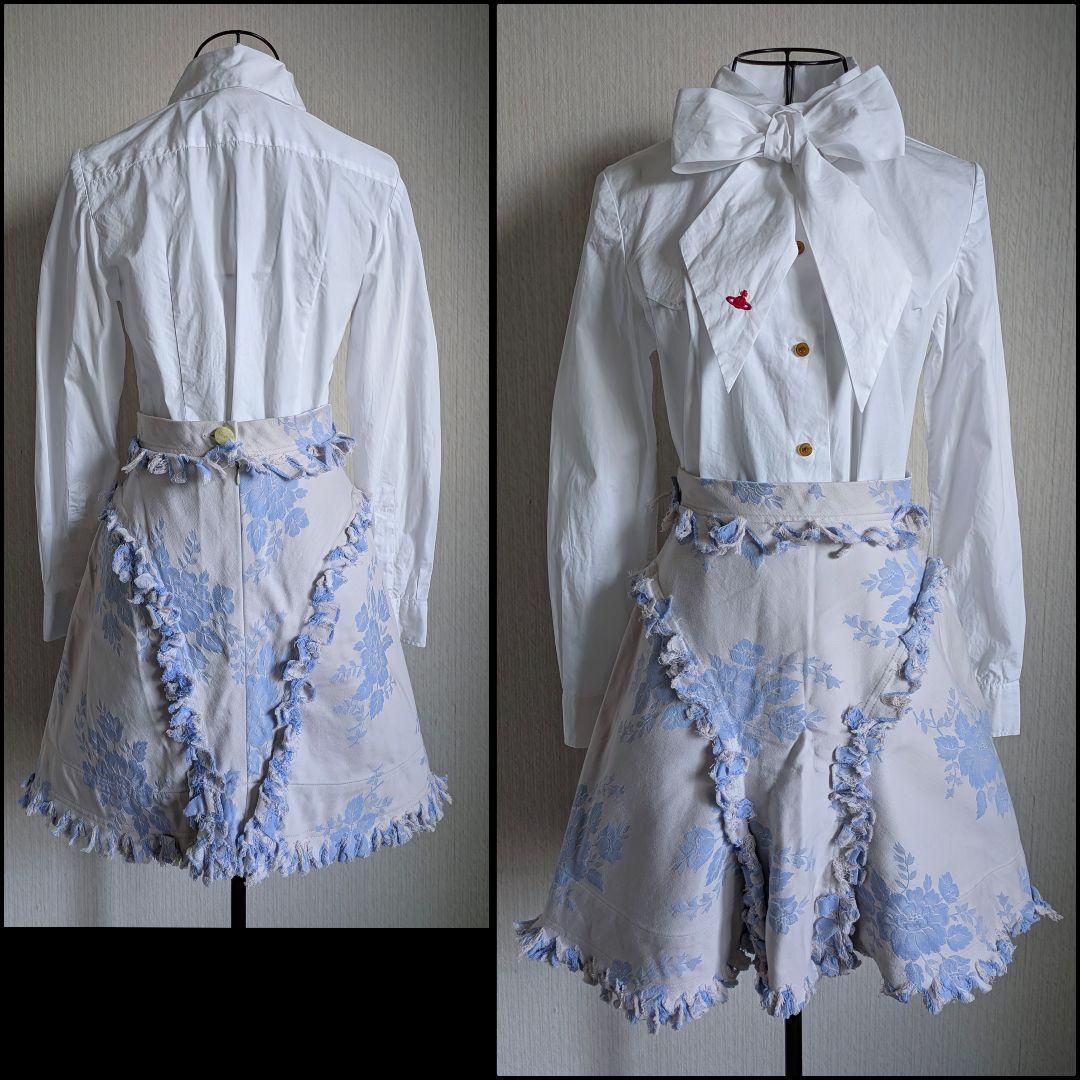 vivienne westwood ✨未使用✨ ゴブラン ローズ デニムスカート