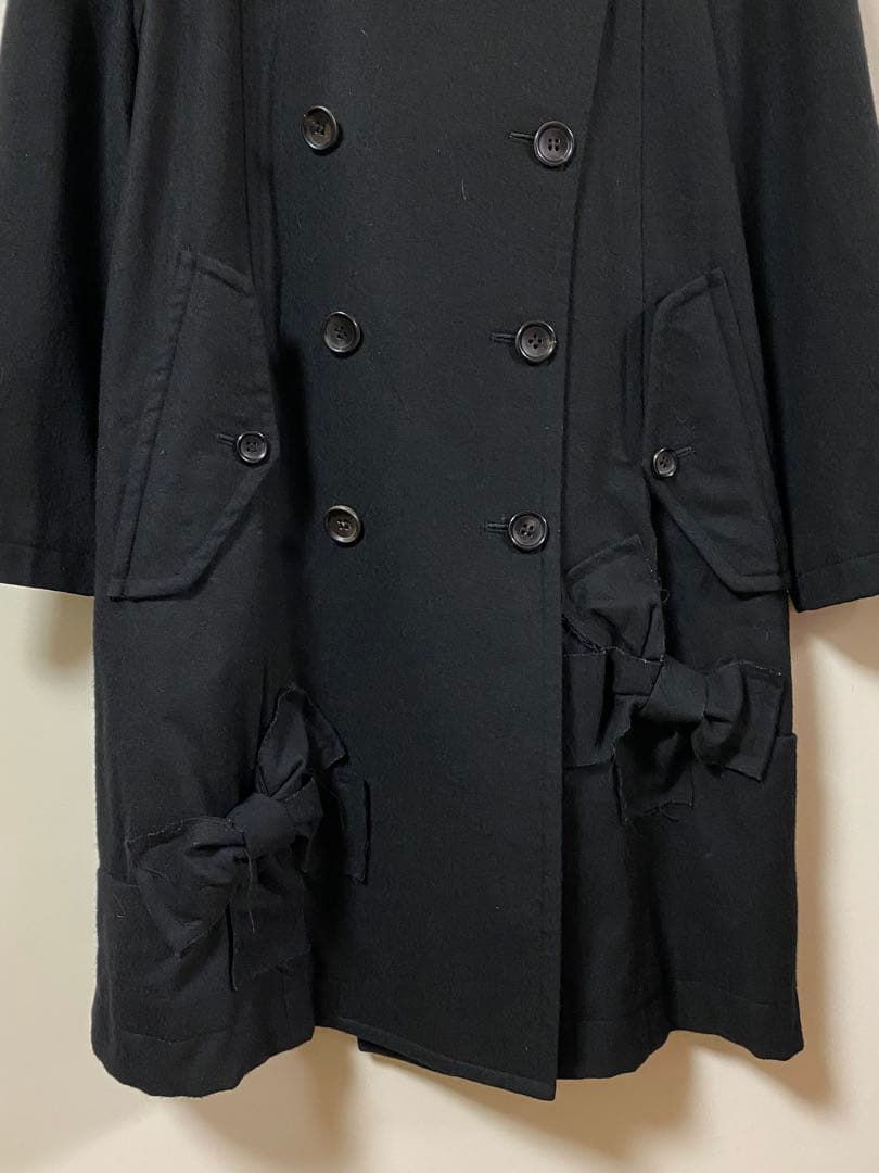 robe de chambre garcons ウール コート リボン Aライン