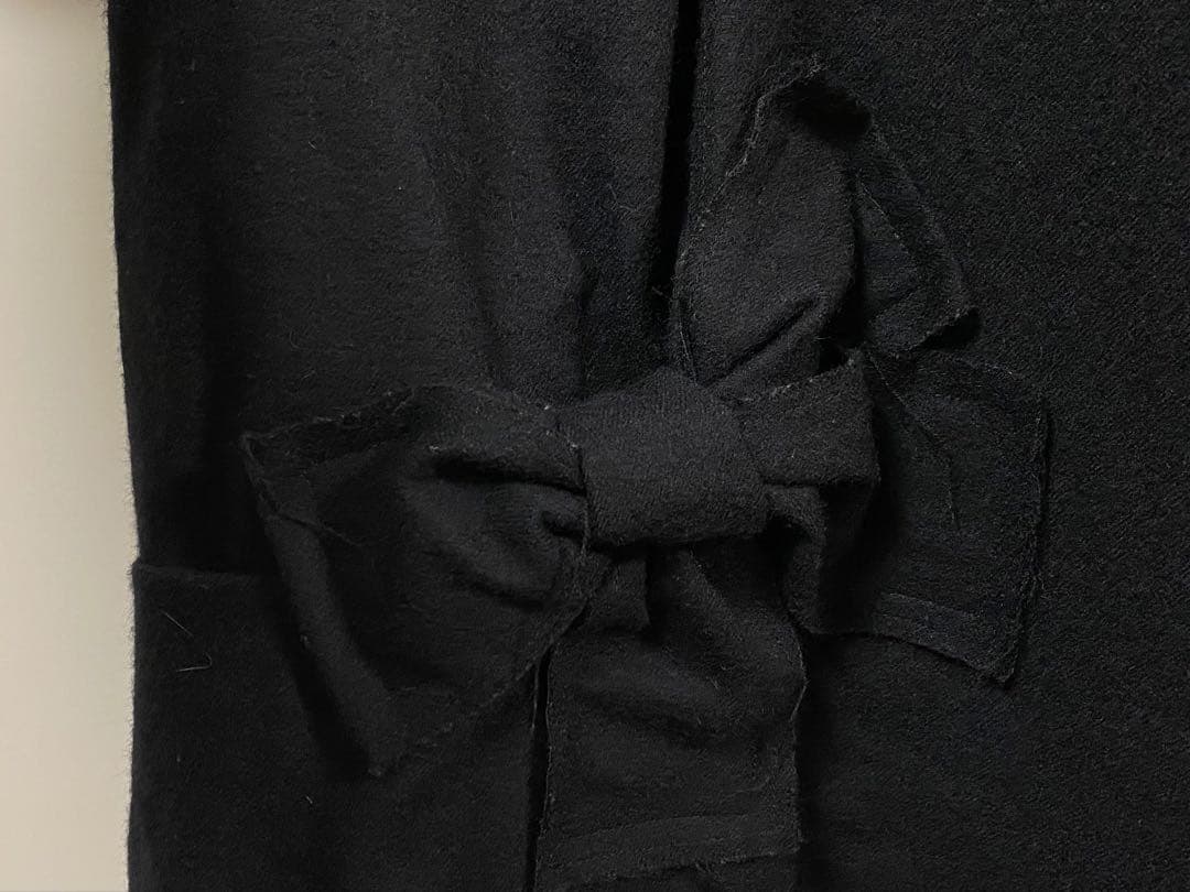 robe de chambre garcons ウール コート リボン Aライン