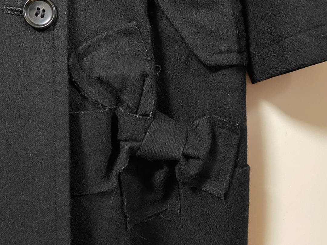 robe de chambre garcons ウール コート リボン Aライン