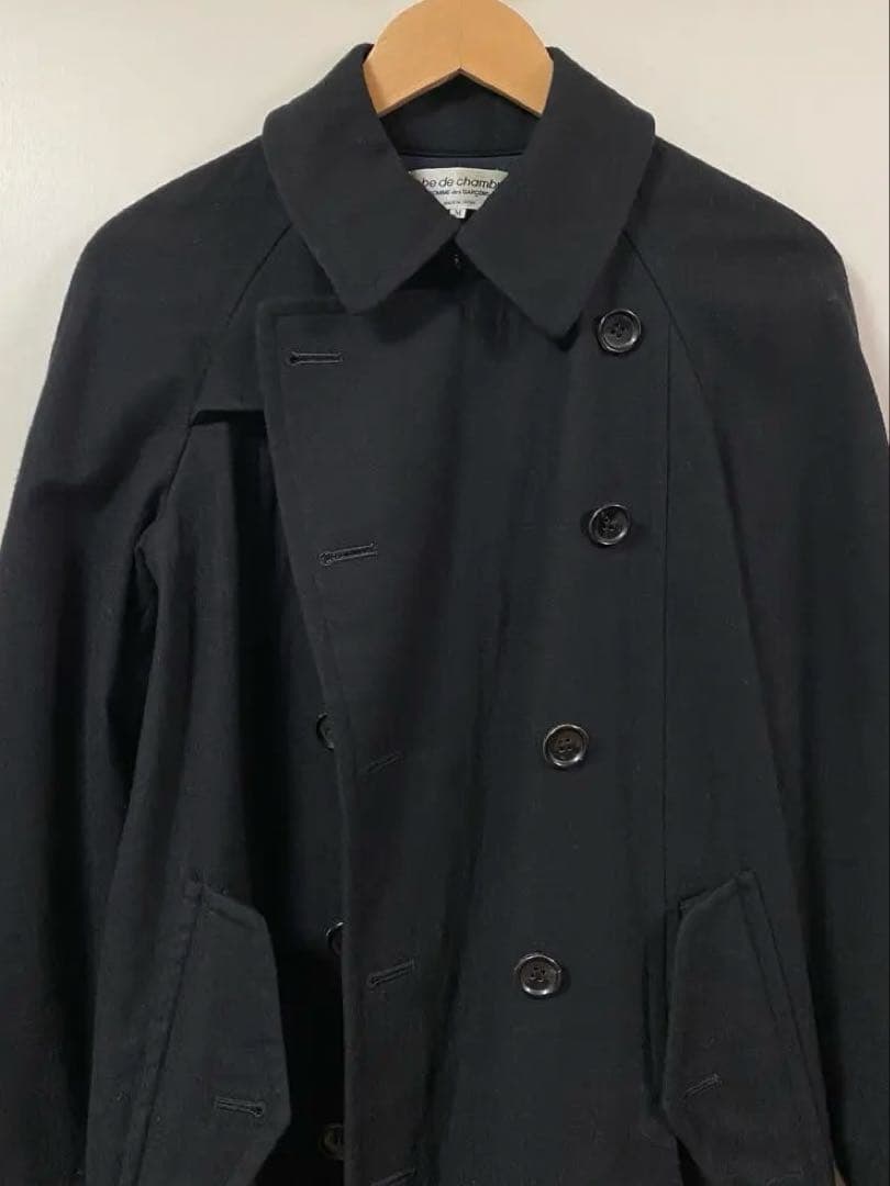 robe de chambre garcons ウール コート リボン Aライン