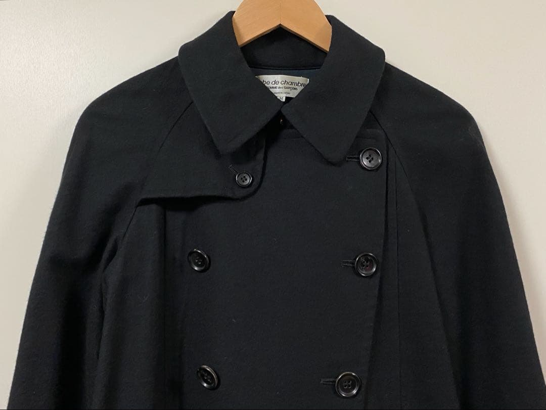 robe de chambre garcons ウール コート リボン Aライン