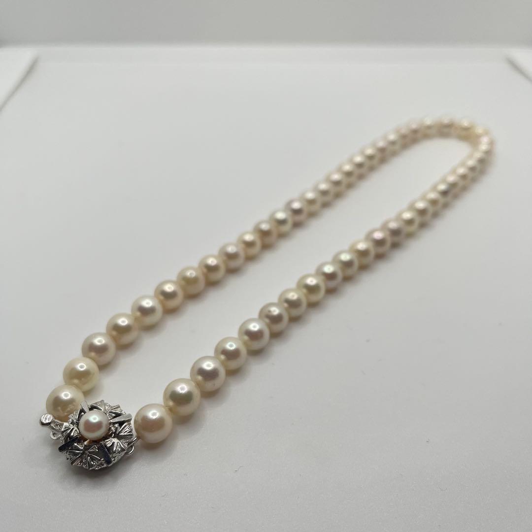 冠婚葬祭◎美品アコヤ真珠ネックレス8.0〜8.2mm送料込⑨