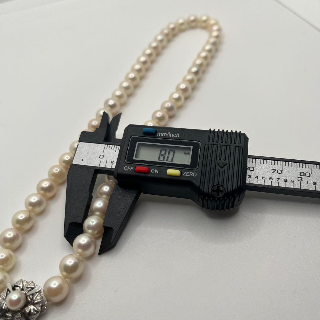 冠婚葬祭◎美品アコヤ真珠ネックレス8.0〜8.2mm送料込⑨
