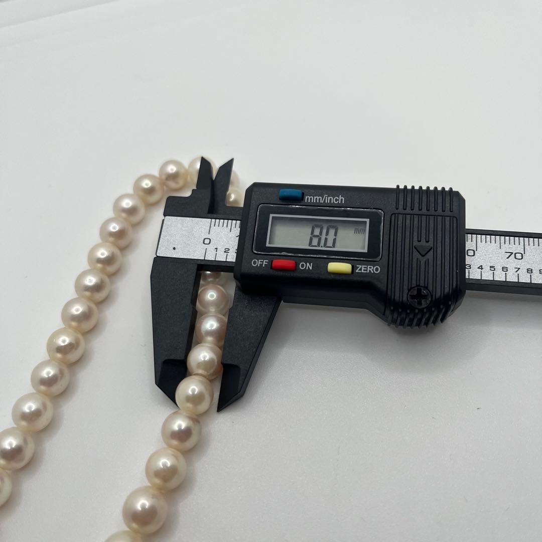 冠婚葬祭◎美品アコヤ真珠ネックレス8.0〜8.2mm送料込⑨