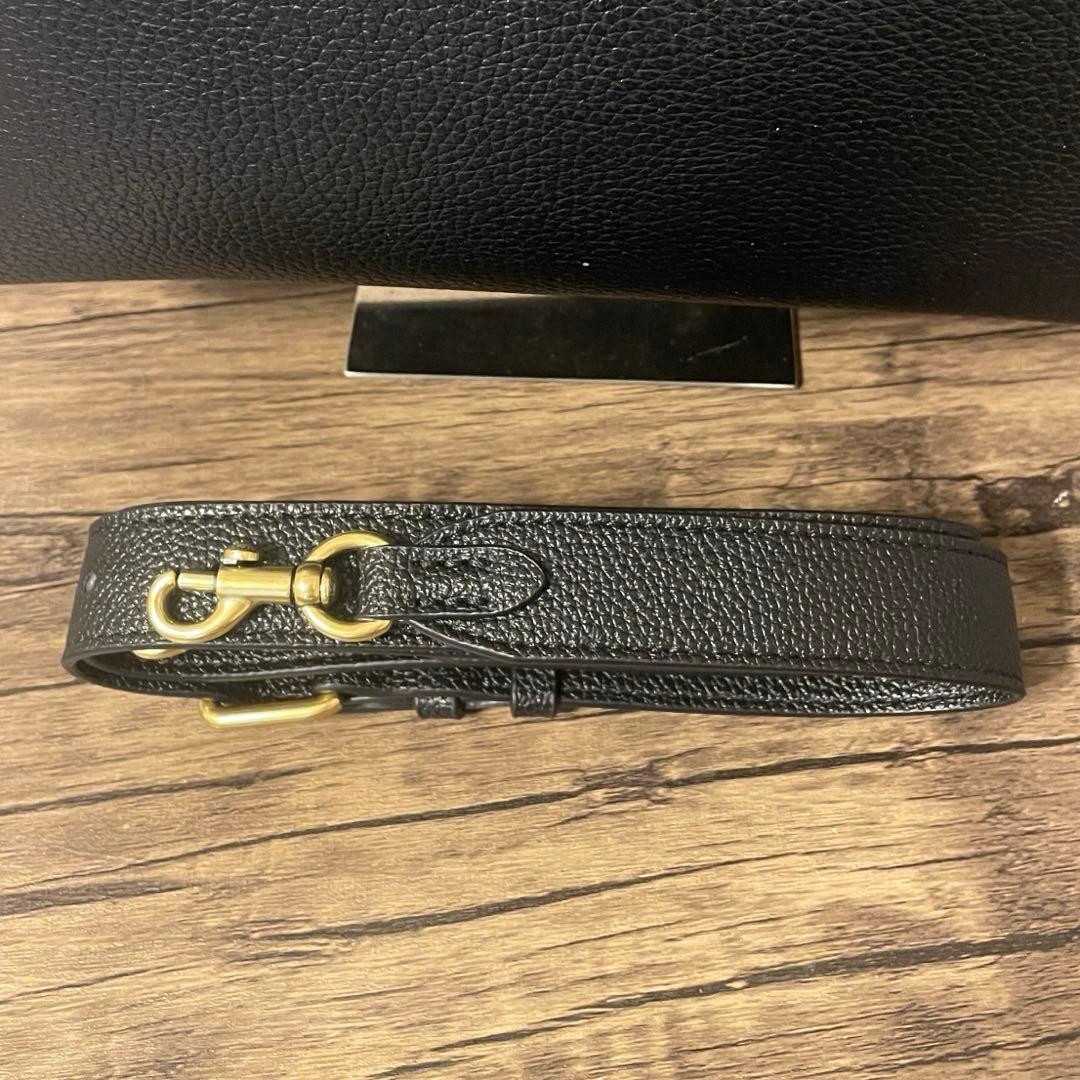 COACH ウィロウ ショルダーバッグ 2way ターンロック ブラック レザー