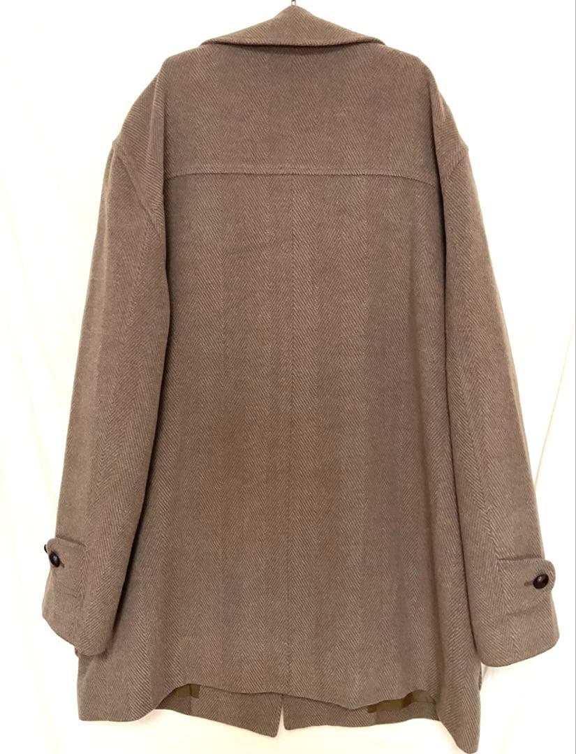 専用　80s Daks 高級ウール ヘリンボーン ハーフコート レトロ ゆるダボ
