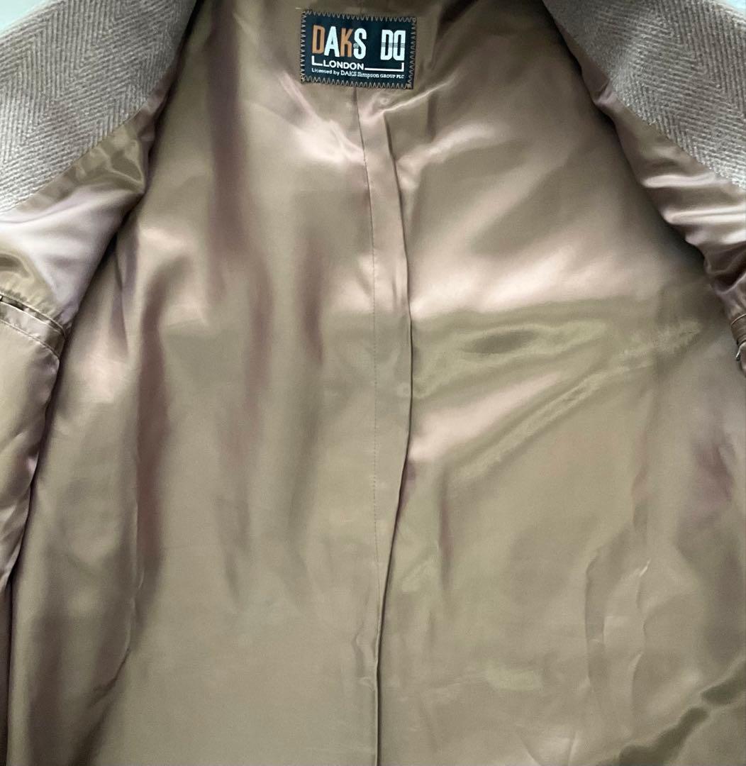 専用　80s Daks 高級ウール ヘリンボーン ハーフコート レトロ ゆるダボ