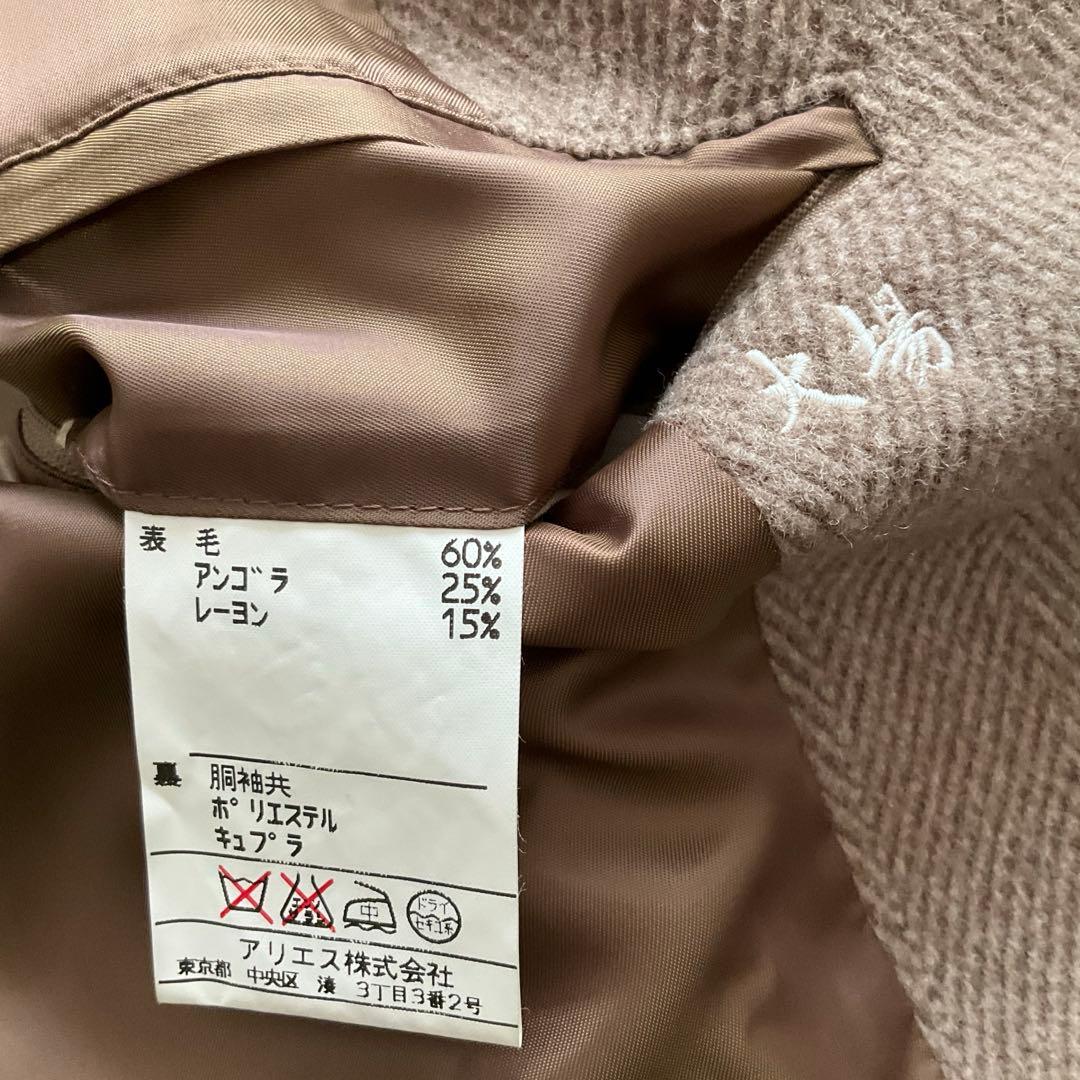 専用　80s Daks 高級ウール ヘリンボーン ハーフコート レトロ ゆるダボ