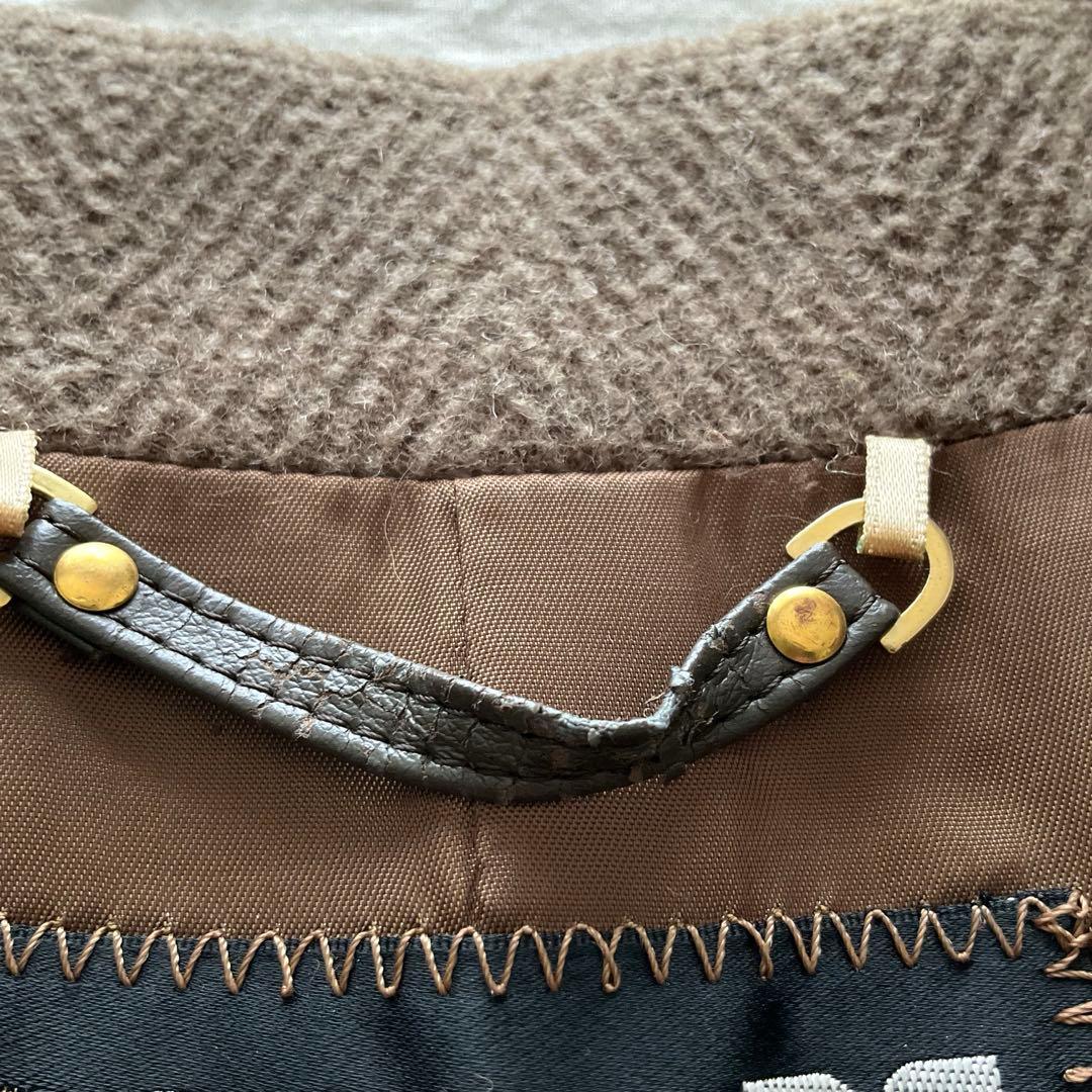 専用　80s Daks 高級ウール ヘリンボーン ハーフコート レトロ ゆるダボ