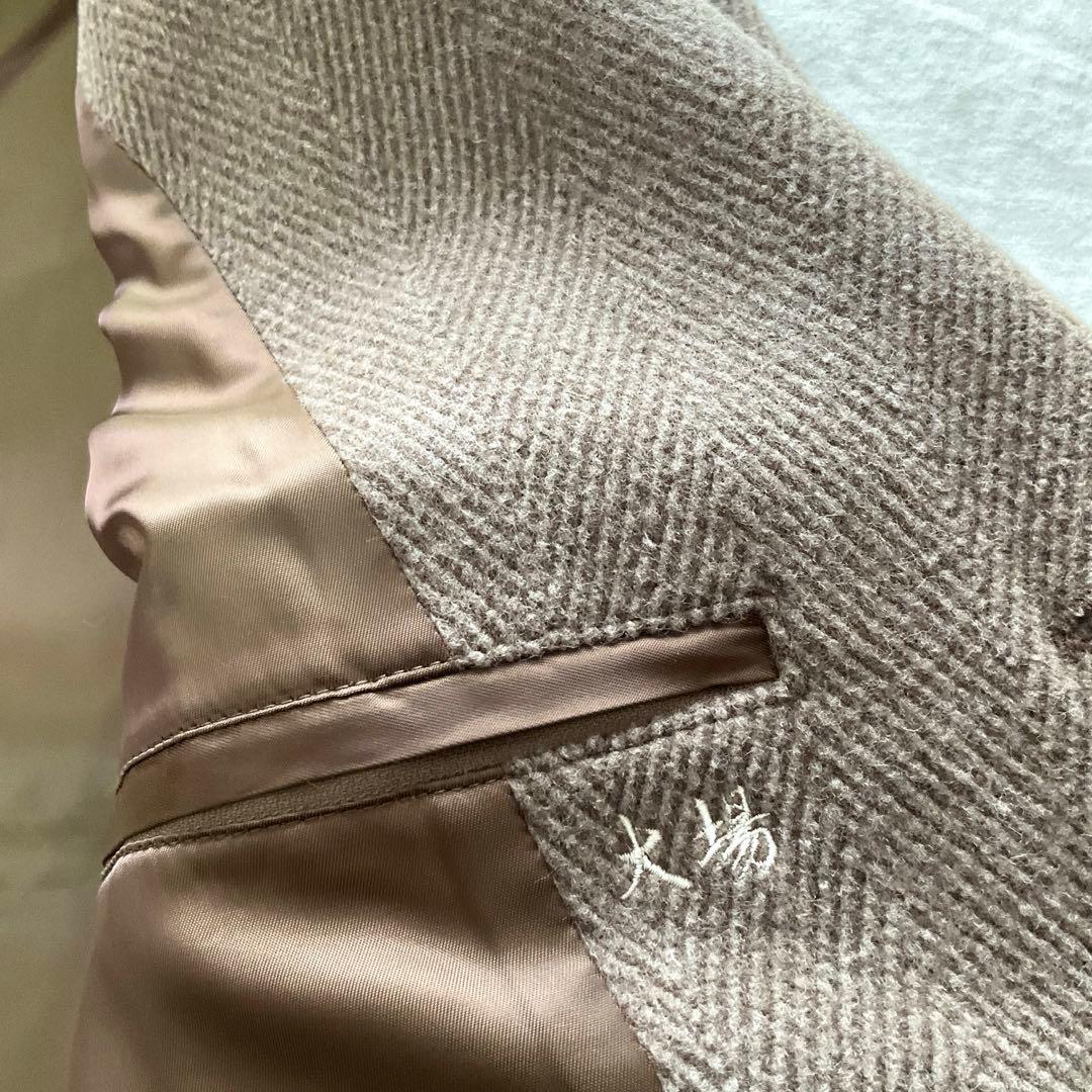 専用　80s Daks 高級ウール ヘリンボーン ハーフコート レトロ ゆるダボ