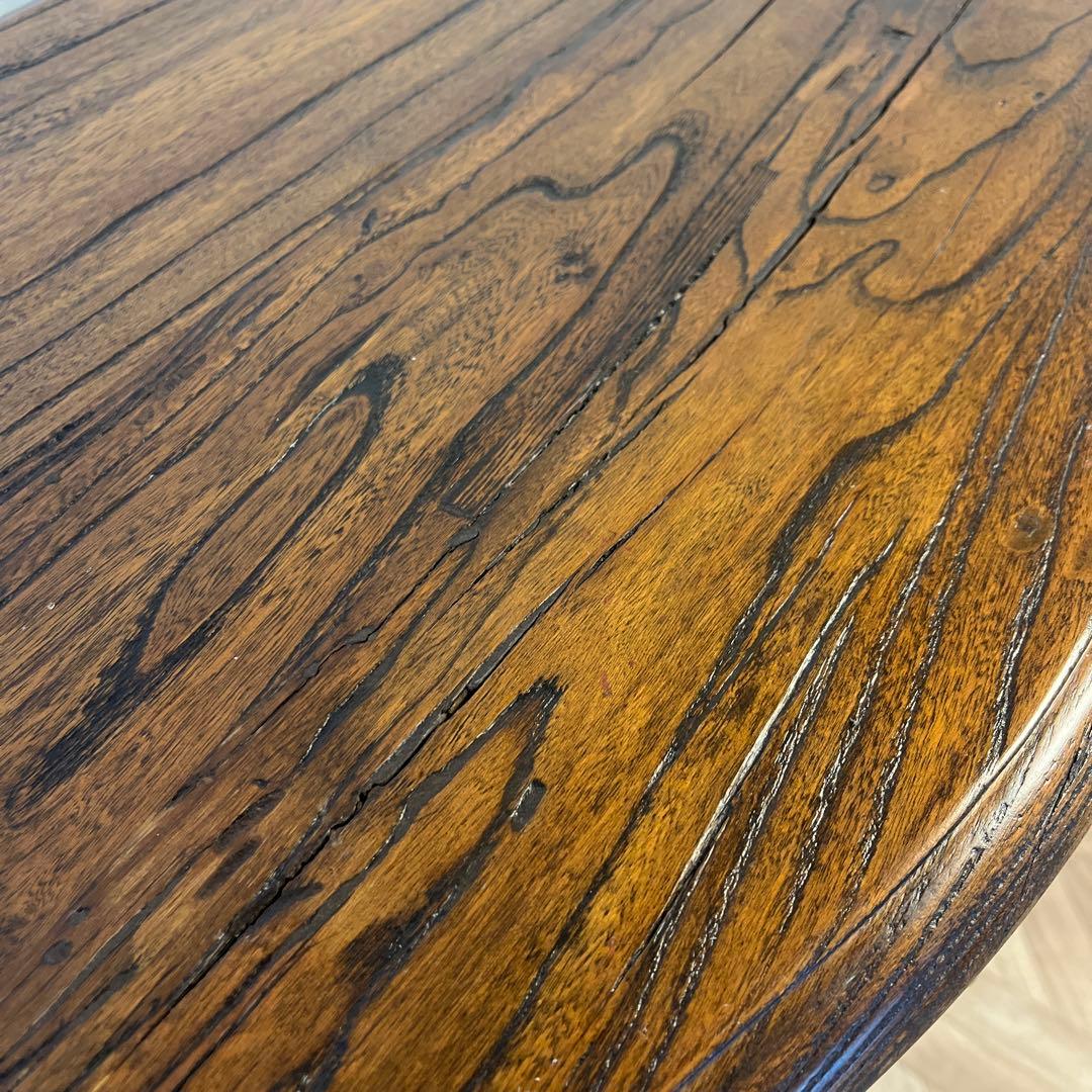 緑の木製サイドテーブル　アンティーク