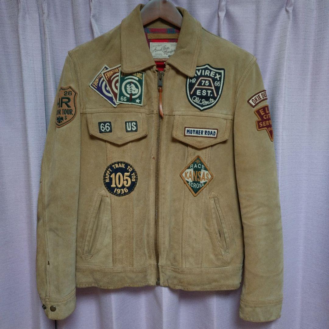 AVIREX　パッチスエードレザージャケット