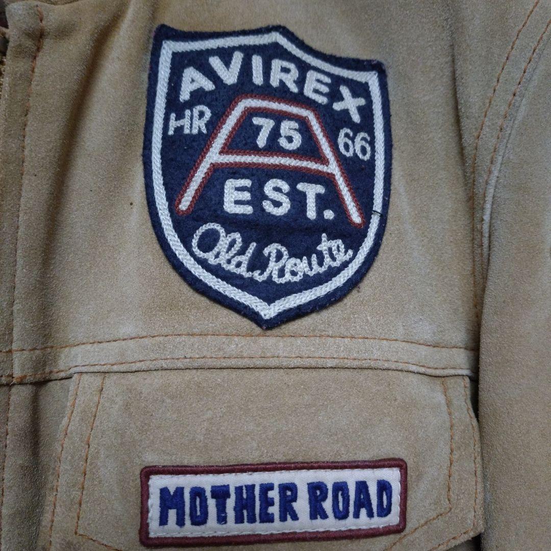 AVIREX　パッチスエードレザージャケット