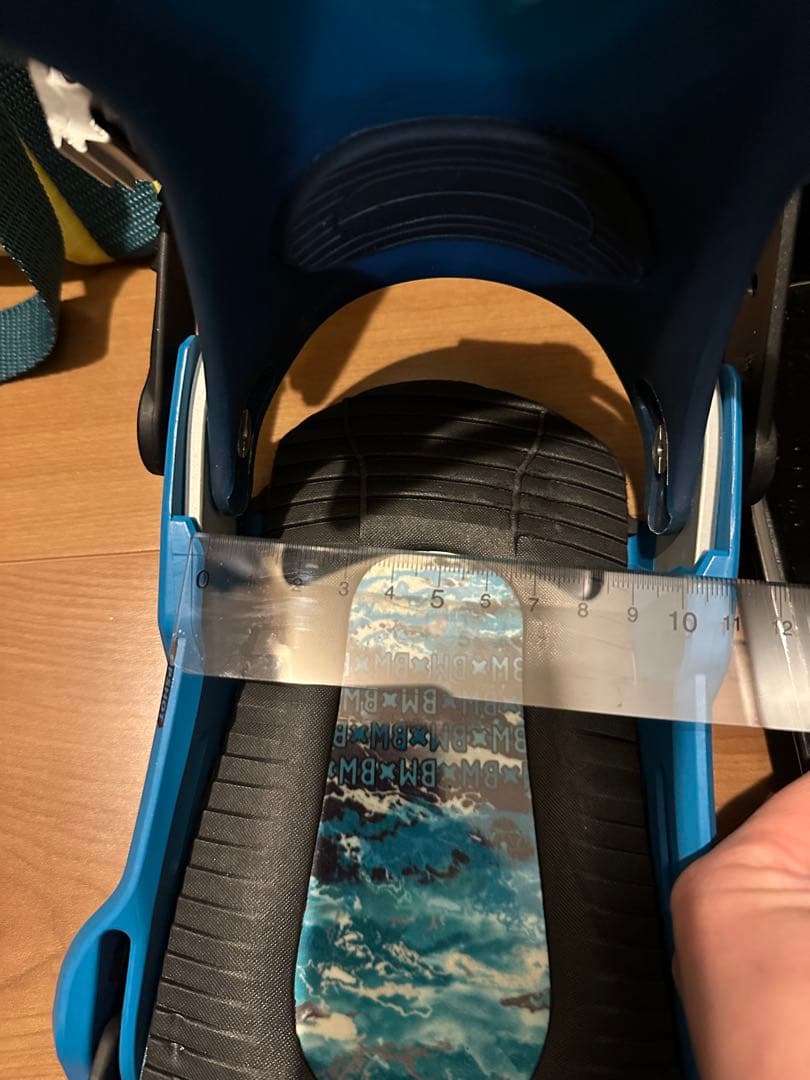 青/黒 スノーボードビンディング　ベントメタル