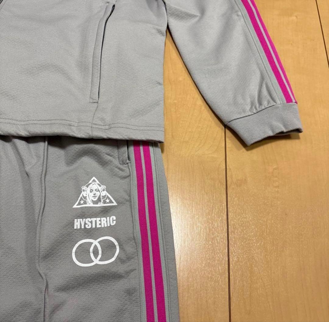 【新品】HYSTERIC GLAMOURメンズ　ジャージ上下　グレー×ピンク　M
