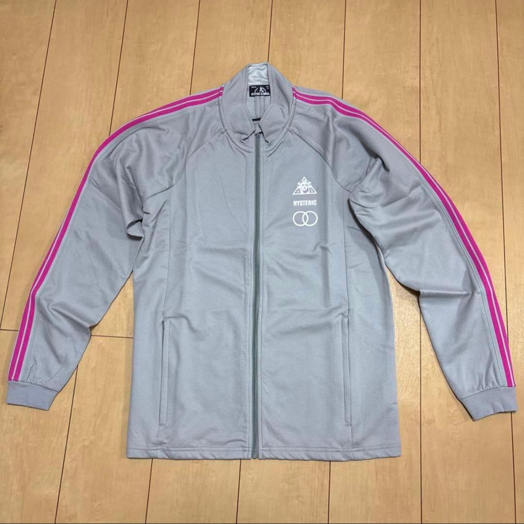 【新品】HYSTERIC GLAMOURメンズ　ジャージ上下　グレー×ピンク　M
