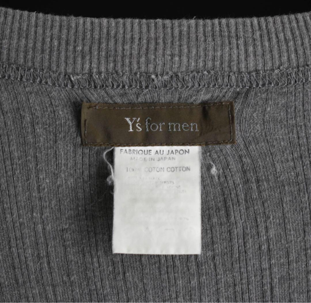 90's Y's for men リブ編み 長袖 カットソー ワイズフォーメン
