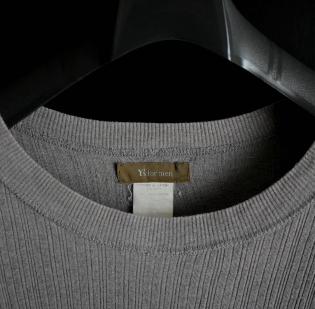 90's Y's for men リブ編み 長袖 カットソー ワイズフォーメン