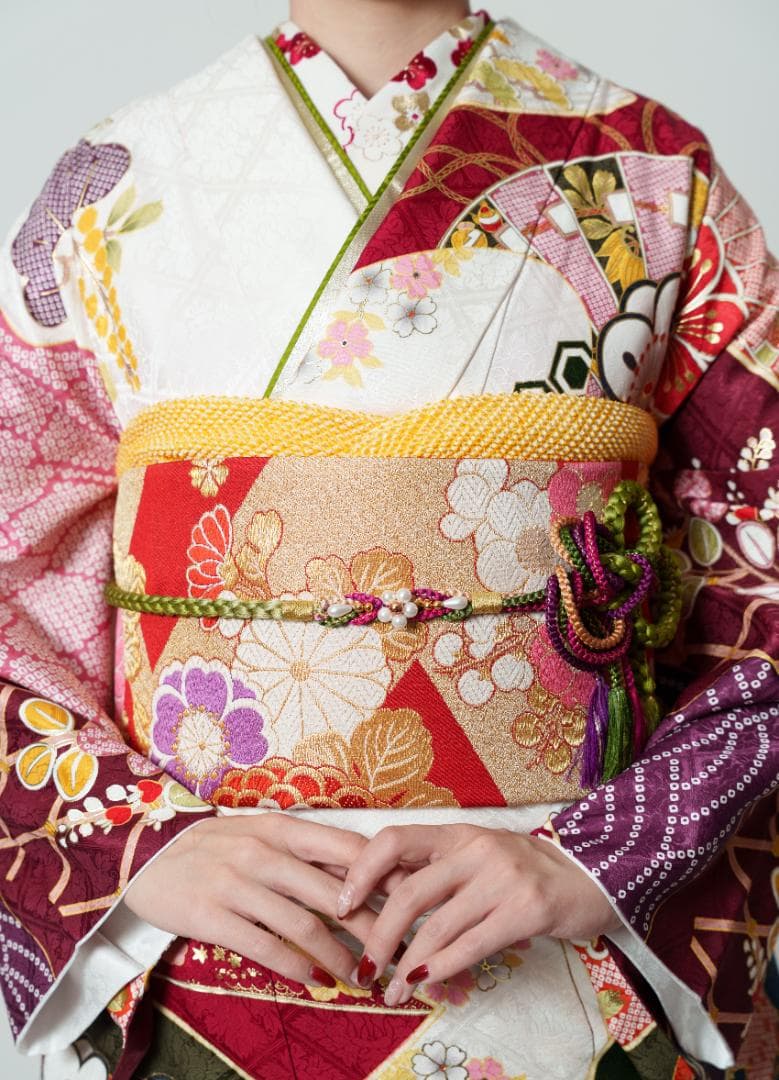 かめとたぬき様　振袖+長襦袢のみ【918】【165cm~175cmの方用】