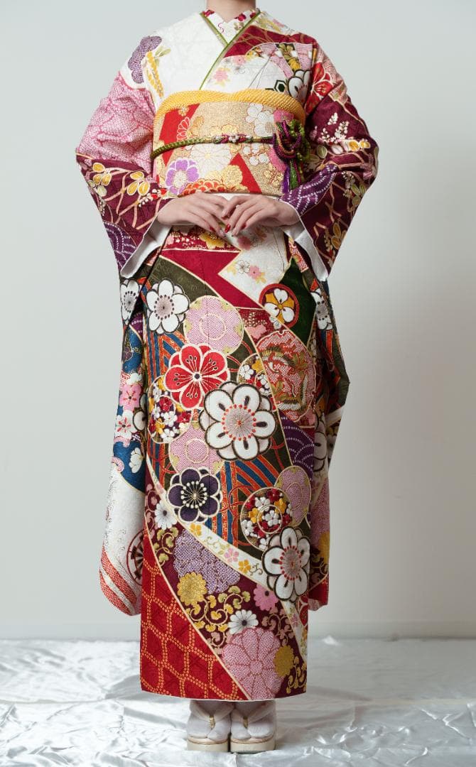 かめとたぬき様　振袖+長襦袢のみ【918】【165cm~175cmの方用】