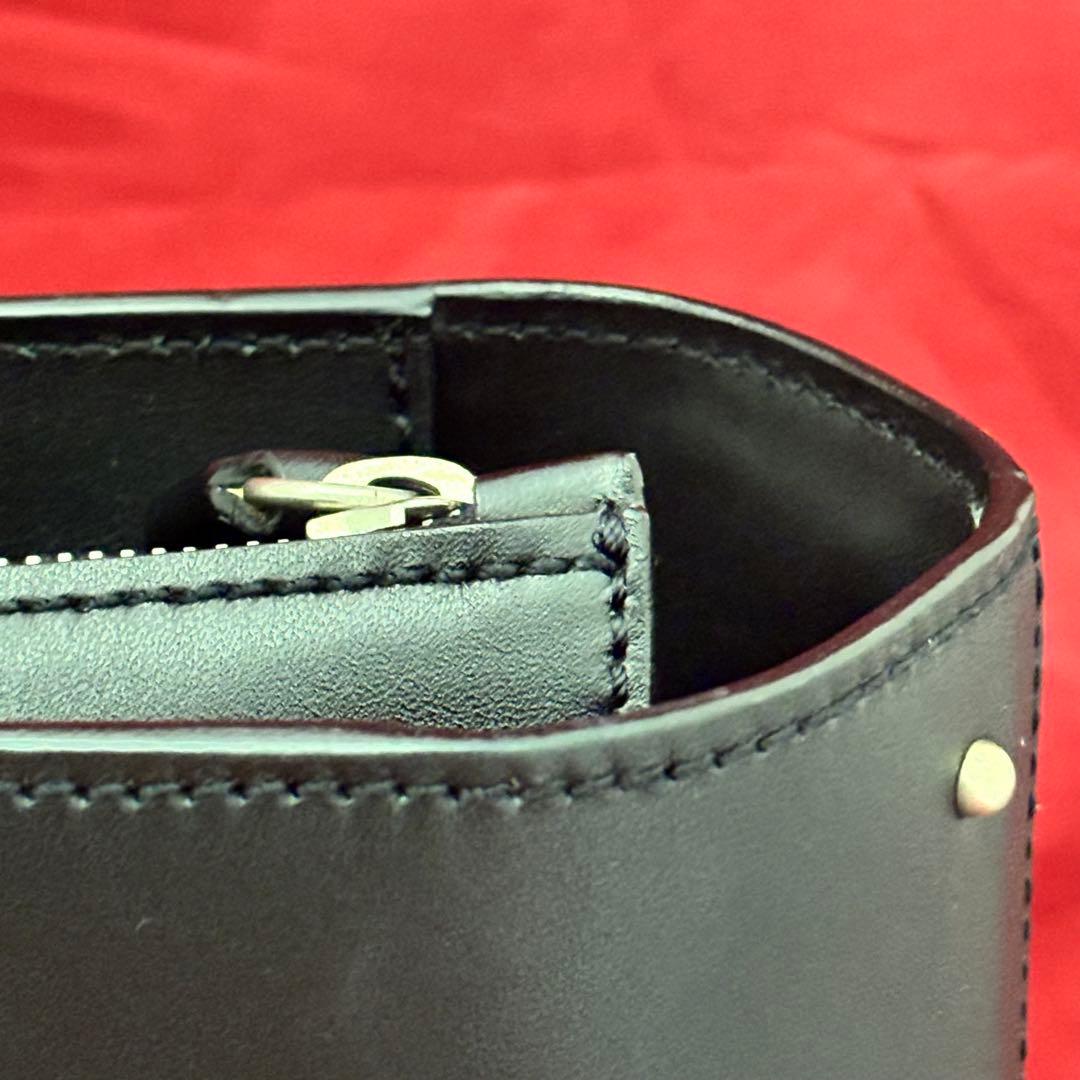 TOD'S☆ブラックレザー ビジネストートバッグ