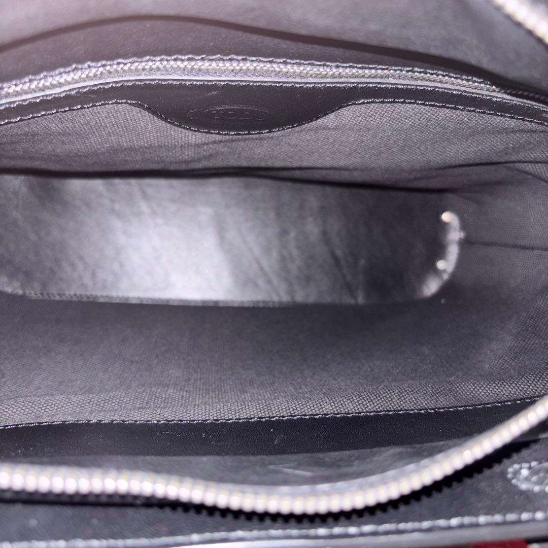 TOD'S☆ブラックレザー ビジネストートバッグ